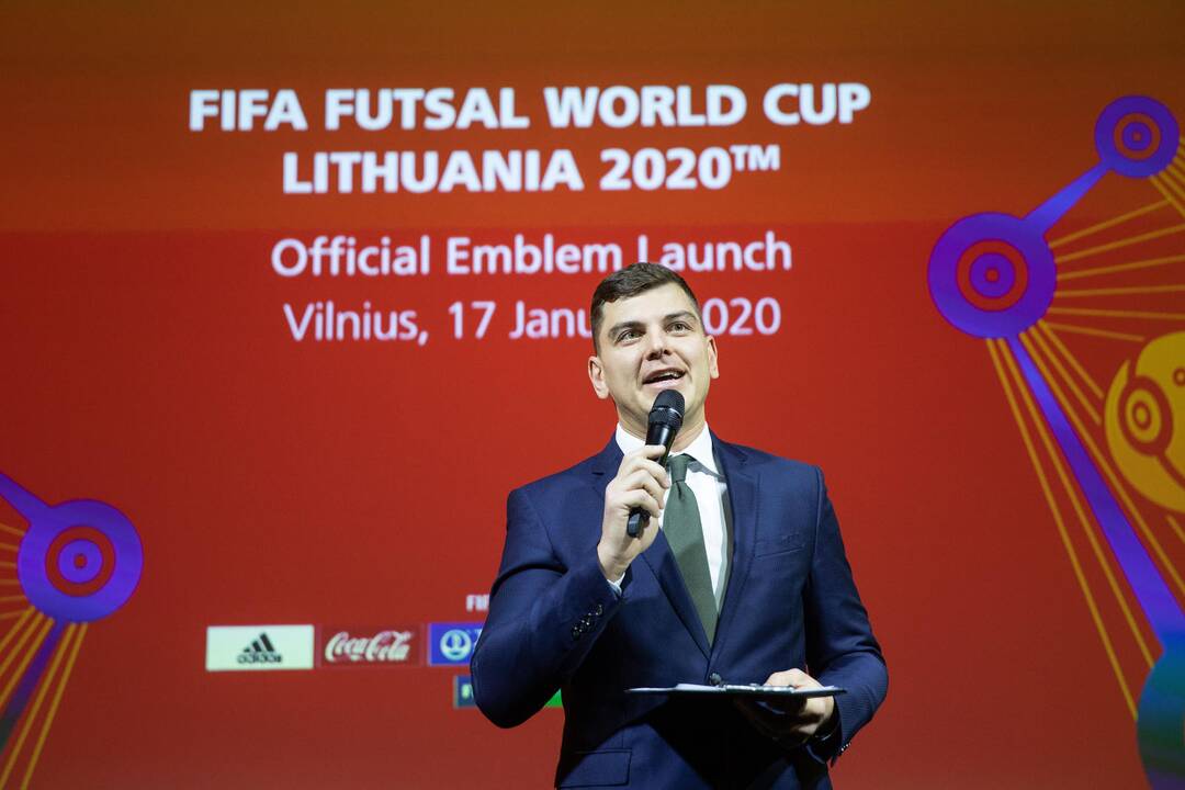 FIFA Pasaulio salės futbolo čempionato emblemos pristatymas