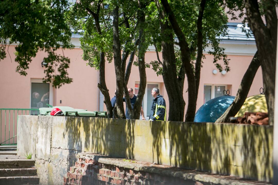 Degė Jėzuitų bažnyčios pastogė