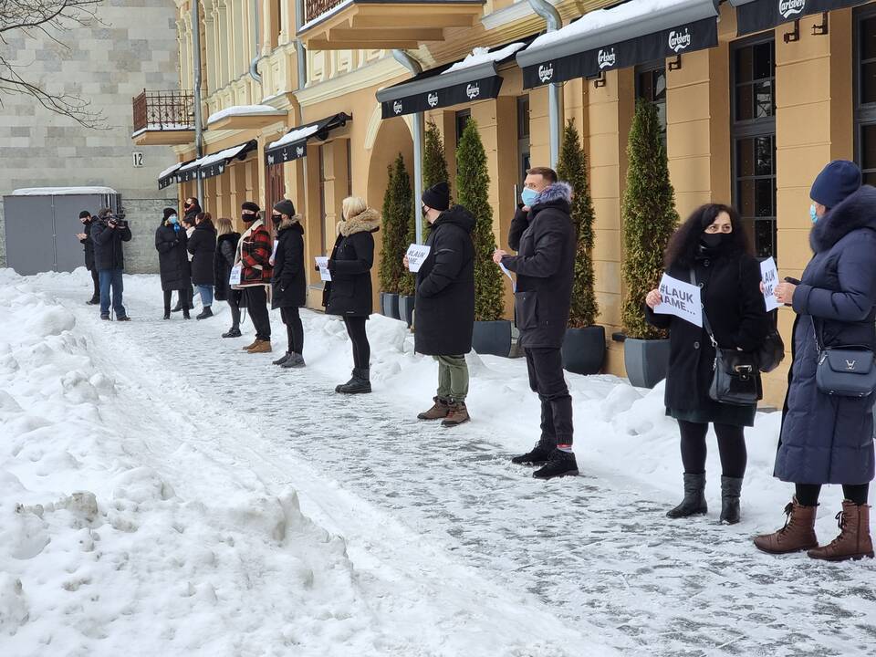 Kauno barai ir kavinės prisijungė prie protesto akcijos