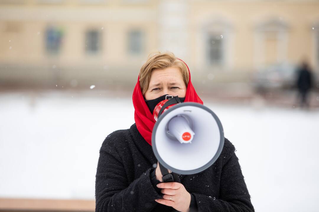 Vilniuje – šokio grupės „Spokšok“ akcija už moterų teises