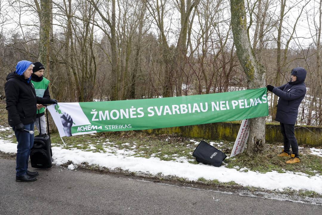 „Achemos“ darbuotojų streikas