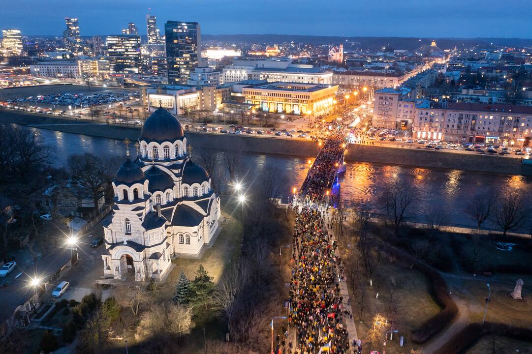 Vienybės ir solidarumo akcija „Laisvė šviečia“ Vilniuje