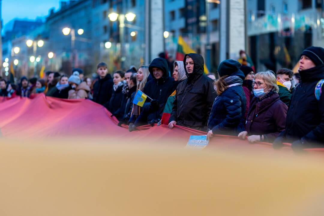 Vienybės ir solidarumo akcija „Laisvė šviečia“ Vilniuje