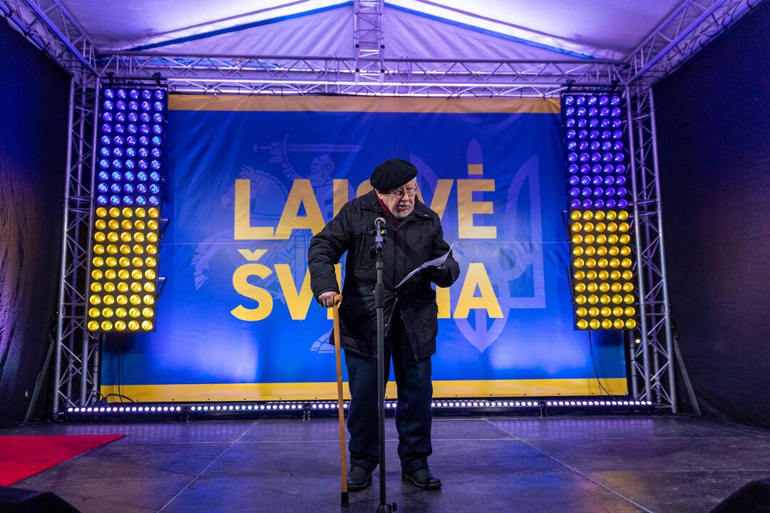 Vienybės ir solidarumo akcija „Laisvė šviečia“ Vilniuje