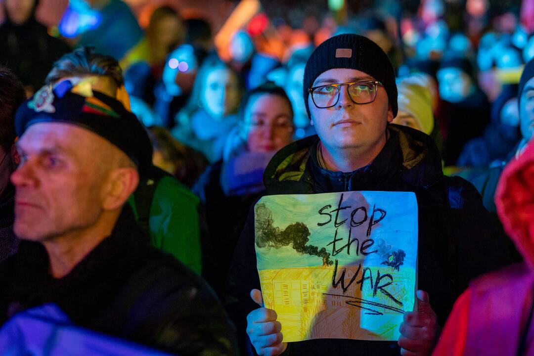 Vienybės ir solidarumo akcija „Laisvė šviečia“ Vilniuje