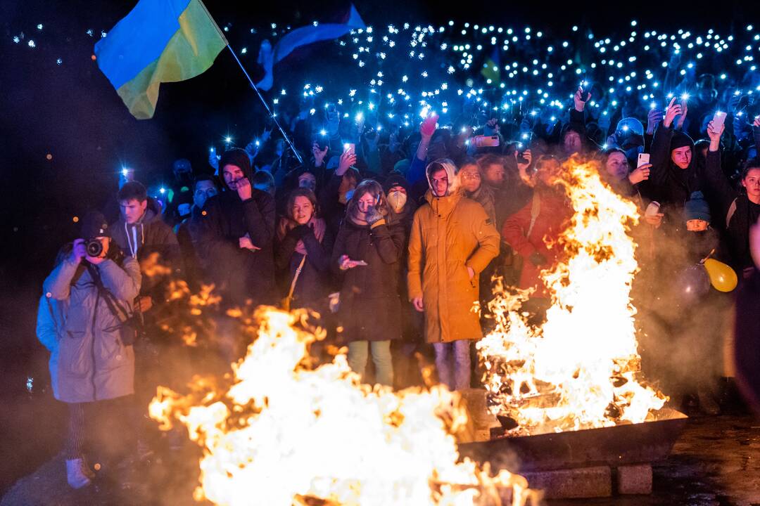 Vienybės ir solidarumo akcija „Laisvė šviečia“ Vilniuje