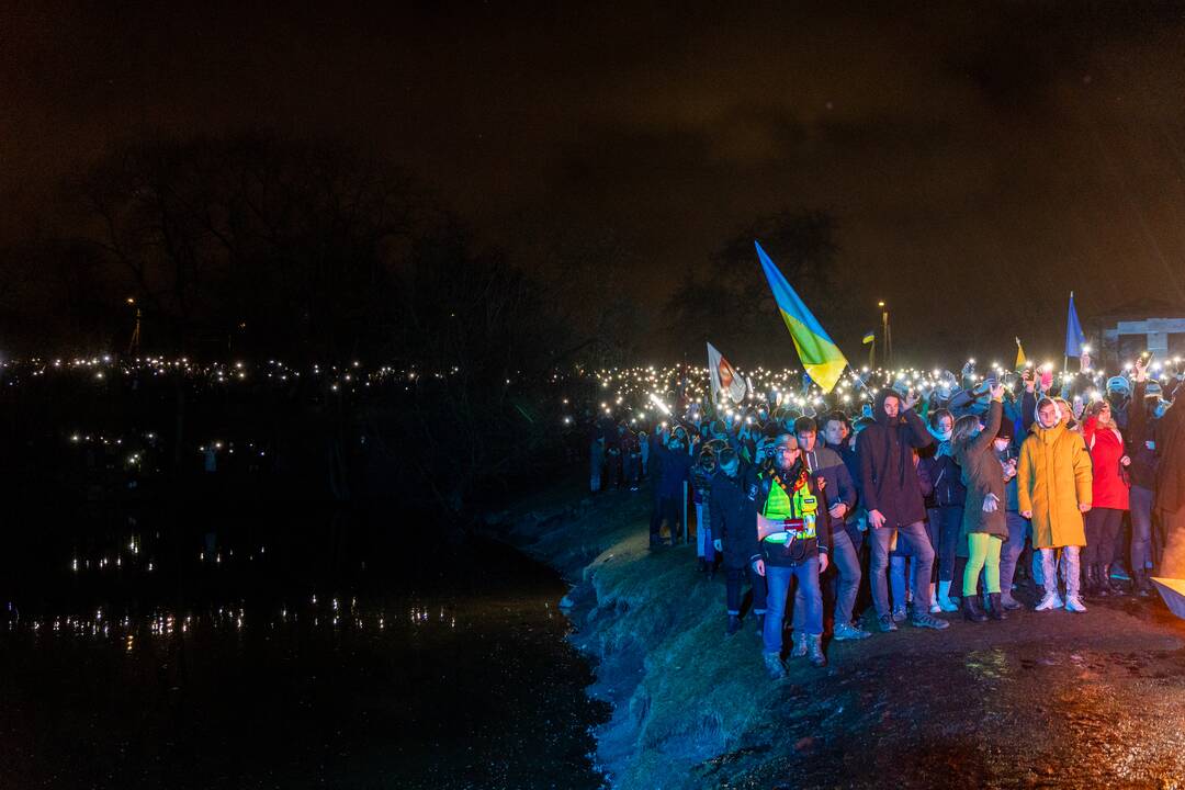Vienybės ir solidarumo akcija „Laisvė šviečia“ Vilniuje
