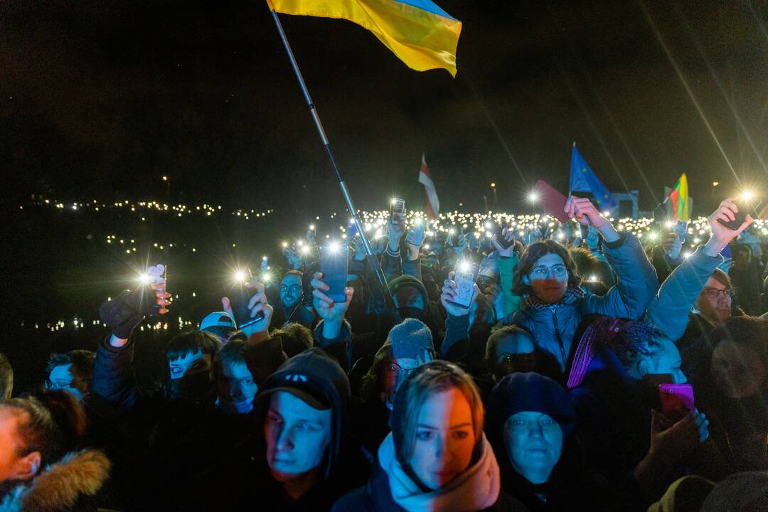 Vienybės ir solidarumo akcija „Laisvė šviečia“ Vilniuje