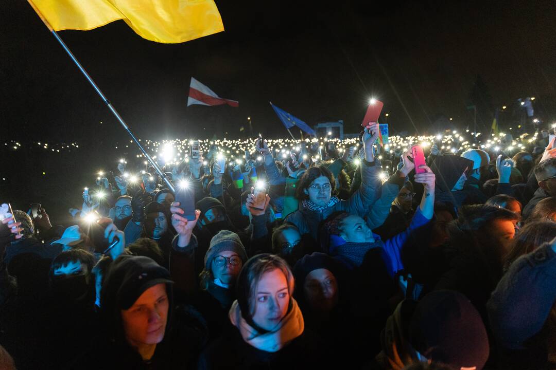 Vienybės ir solidarumo akcija „Laisvė šviečia“ Vilniuje