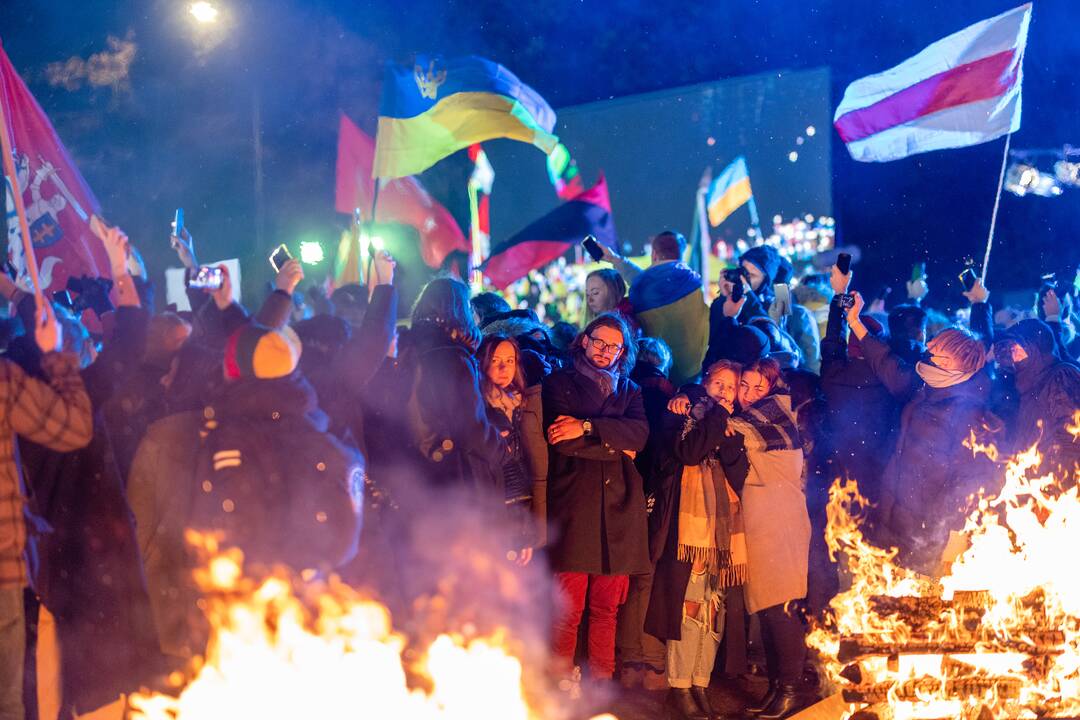 Vienybės ir solidarumo akcija „Laisvė šviečia“ Vilniuje