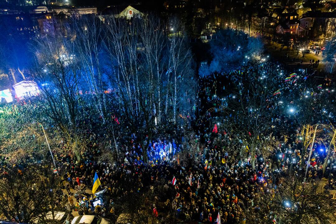 Vienybės ir solidarumo akcija „Laisvė šviečia“ Vilniuje