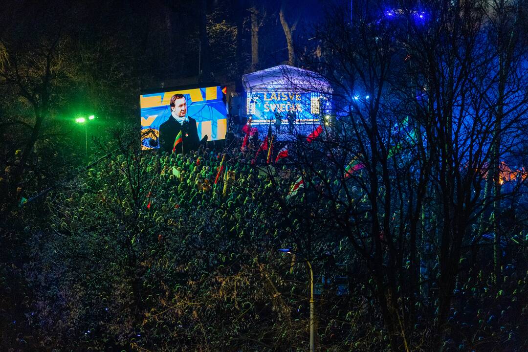 Vienybės ir solidarumo akcija „Laisvė šviečia“ Vilniuje