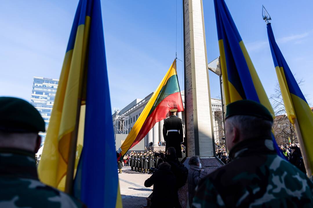 Trijų Baltijos valstybių vėliavų pakėlimo ceremonija