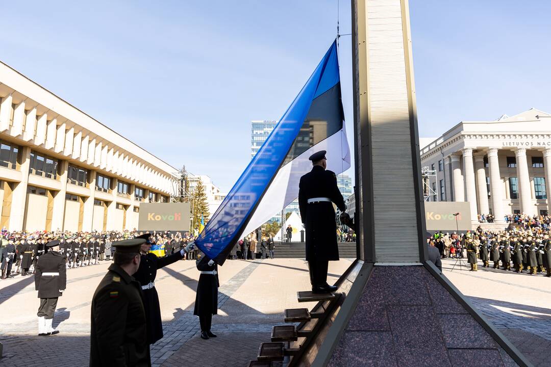 Trijų Baltijos valstybių vėliavų pakėlimo ceremonija