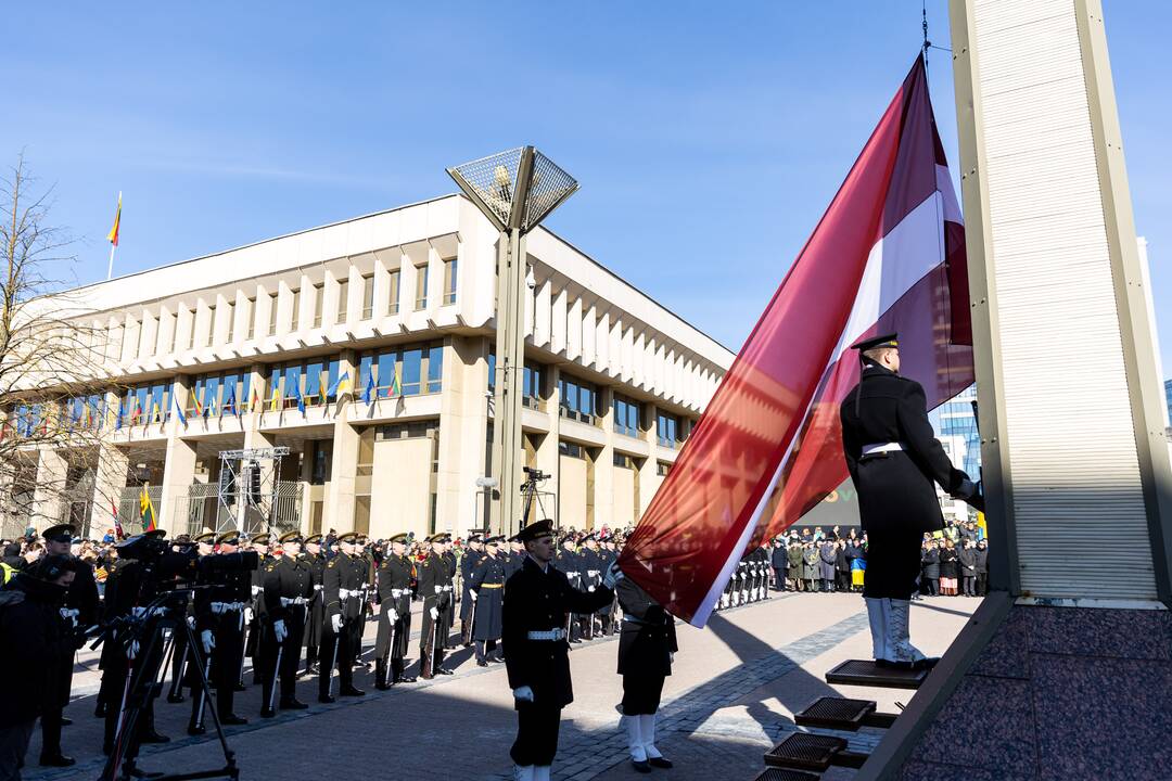 Trijų Baltijos valstybių vėliavų pakėlimo ceremonija