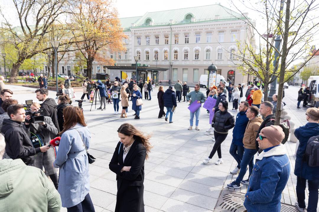 Maitinimo sektoriaus darbuotojų protestas Vilniuje