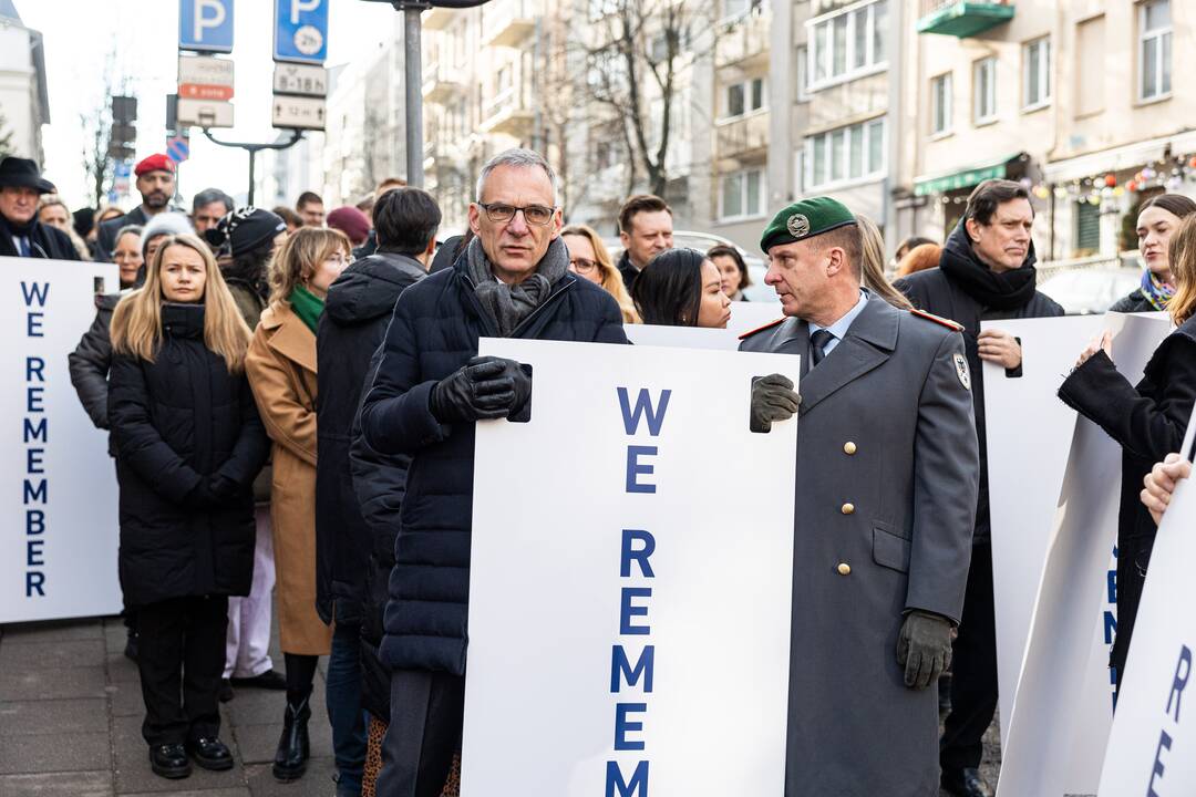 Tarptautinės Holokausto aukų atminimo dienos eisena Vilniuje