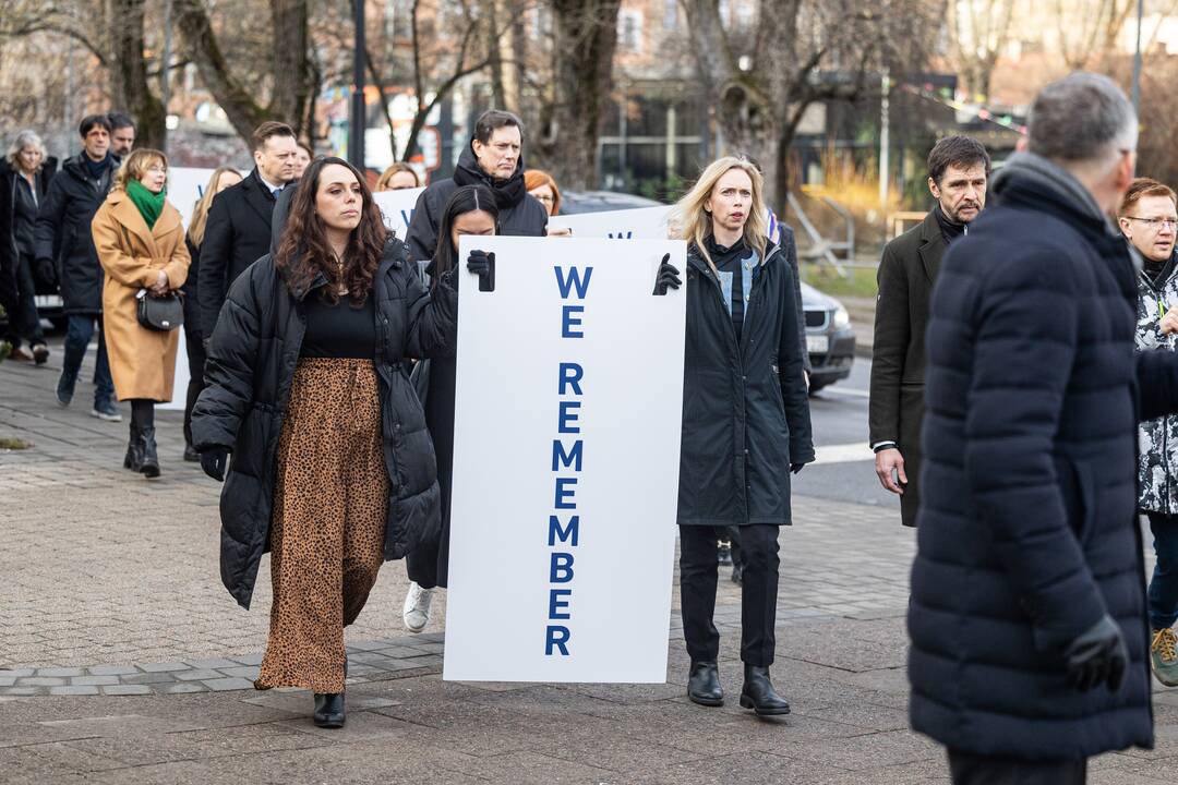 Tarptautinės Holokausto aukų atminimo dienos eisena Vilniuje