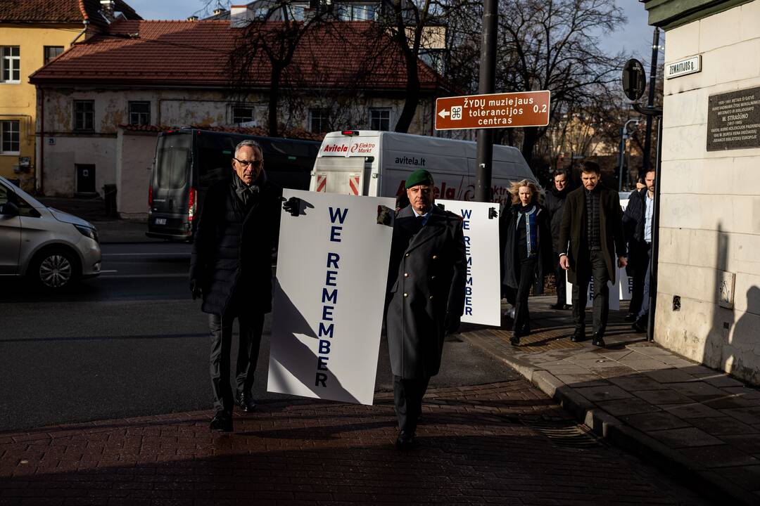 Tarptautinės Holokausto aukų atminimo dienos eisena Vilniuje