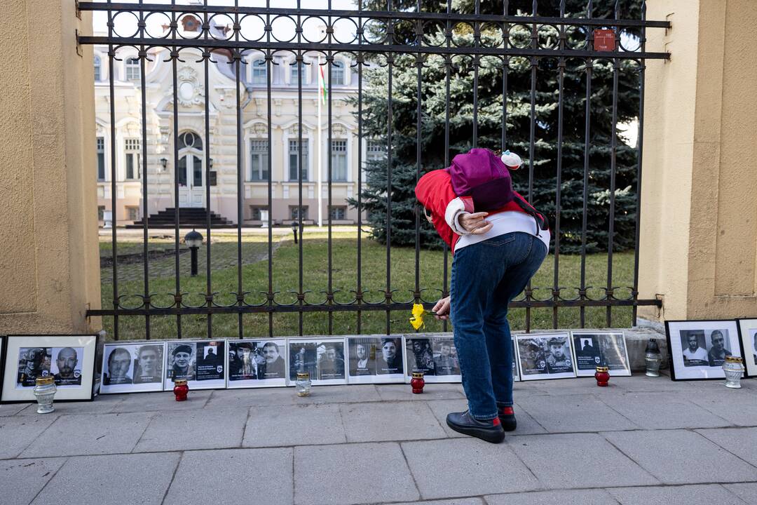 Protestas prie Baltarusijos ambasados