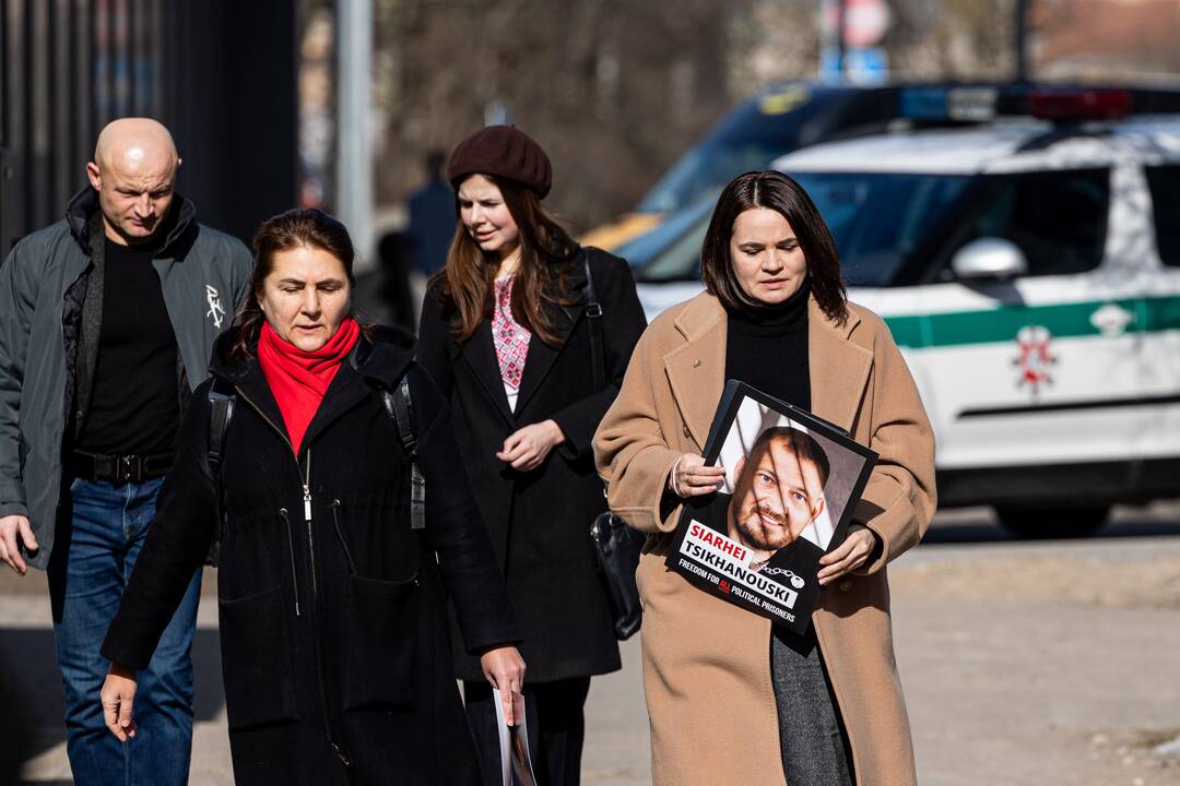 Protestas prie Baltarusijos ambasados