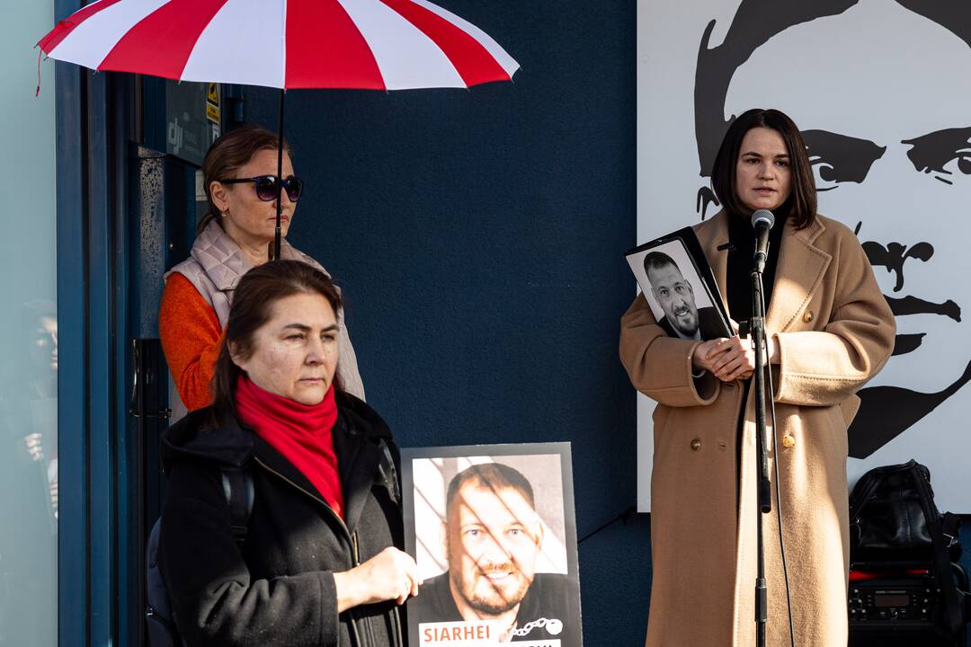 Protestas prie Baltarusijos ambasados