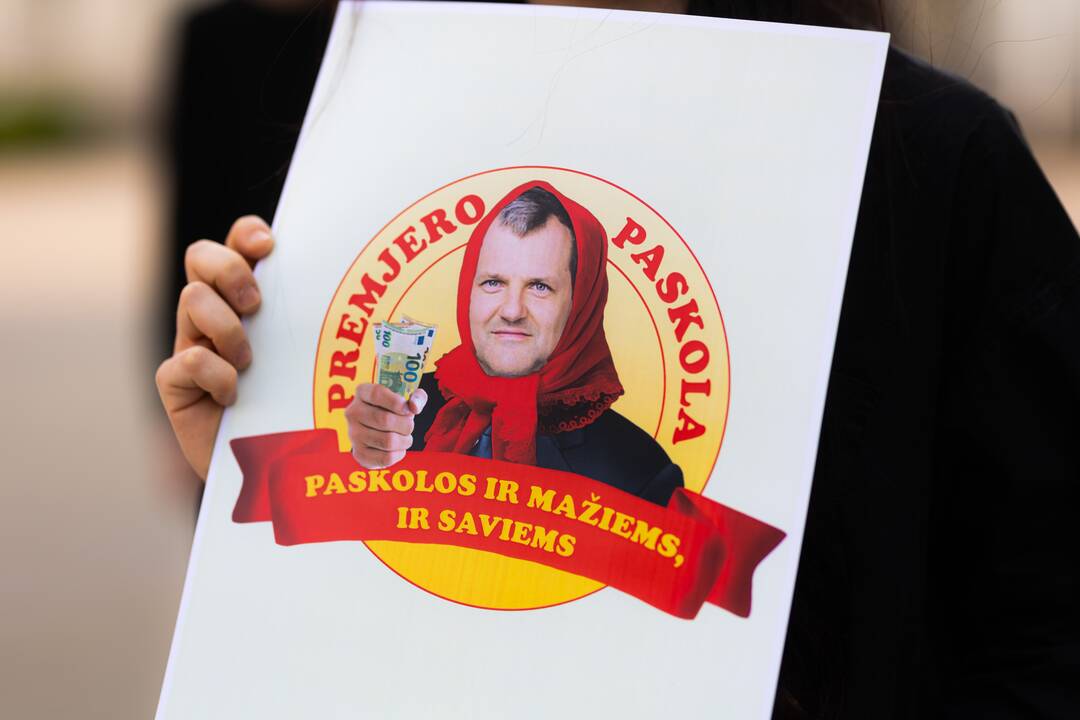 Jaunųjų konservatorių lygos protestas „Gintautai, rinkis: valstybė ar įmonė“