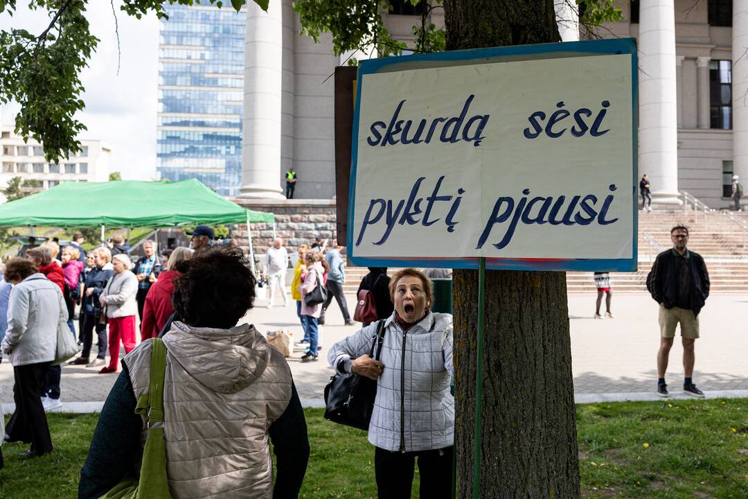 Protestas prieš NT mokestį prie Seimo