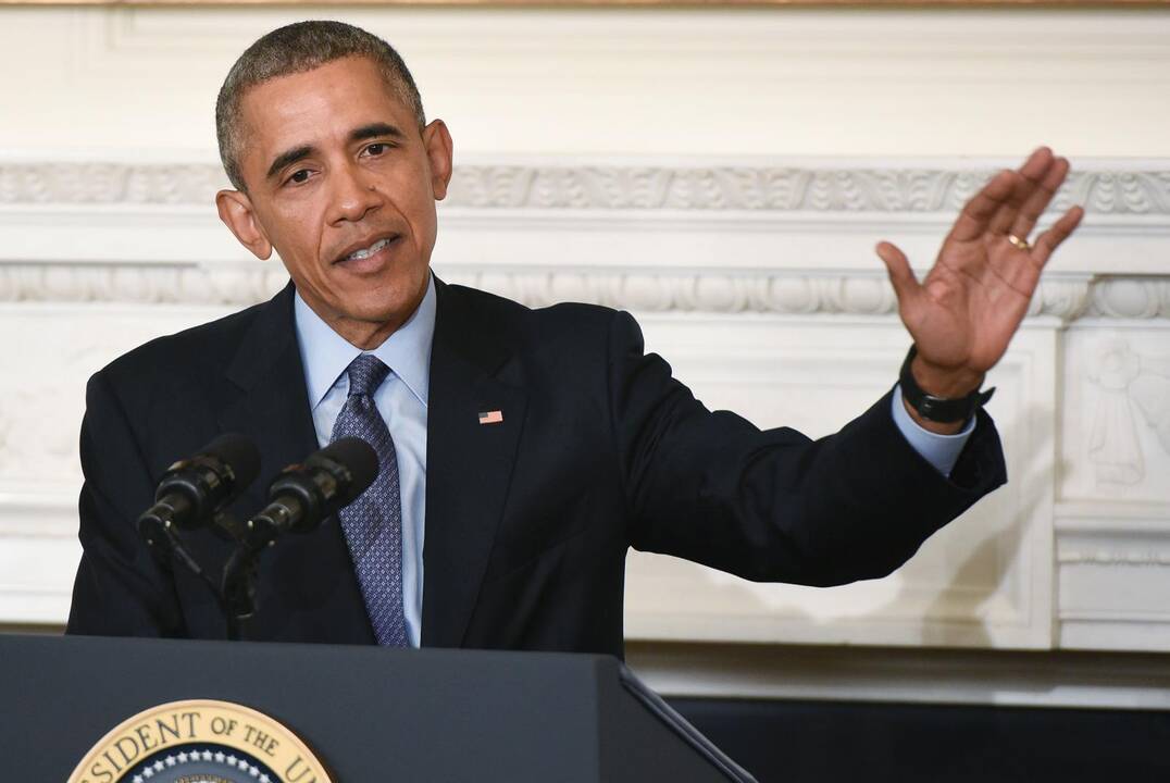B. Obama paragino V. Putiną gerbti paliaubas Ukrainoje