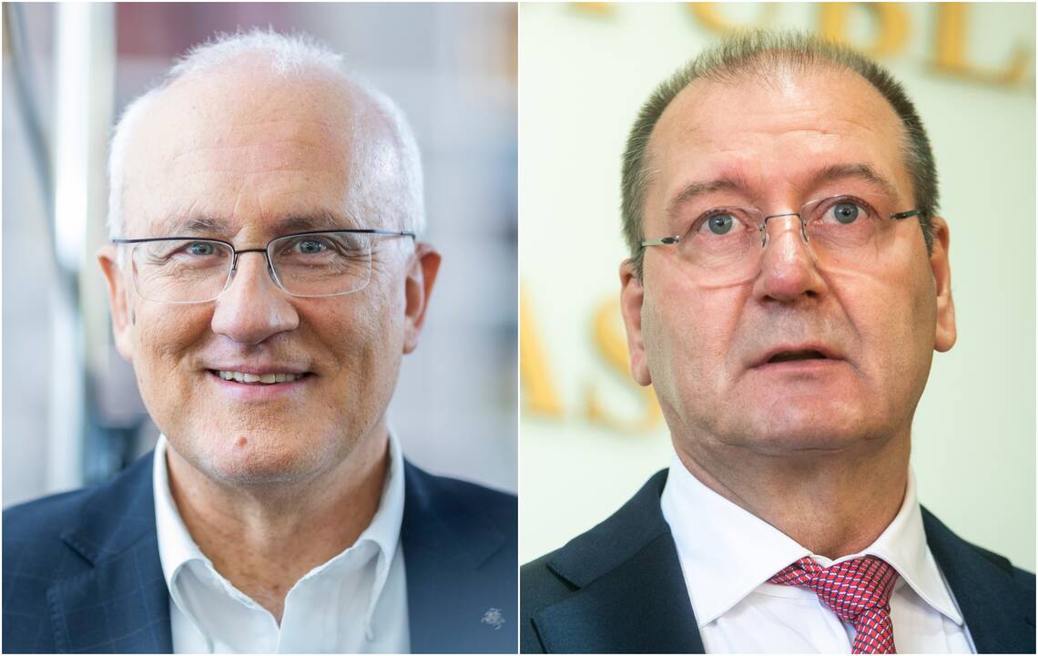 Iš kairės: Stasys Jakeliūnas ir Viktoras Uspaskichas