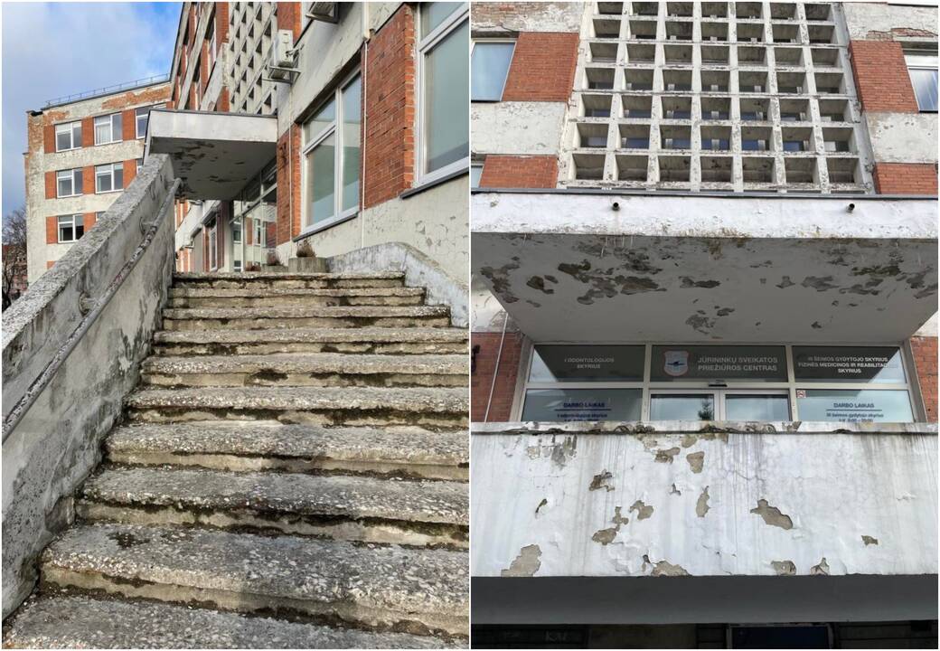 Fasadas: Pievų Tako gatvėje įsikūrusio Jūrininkų sveikatos priežiūros centro padalinio išvaizda nedžiugina gyventojų.