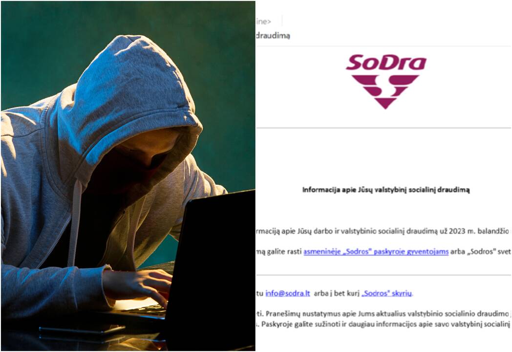 Būkite budrūs: sukčiai siunčia laiškus „Sodros“ vardu