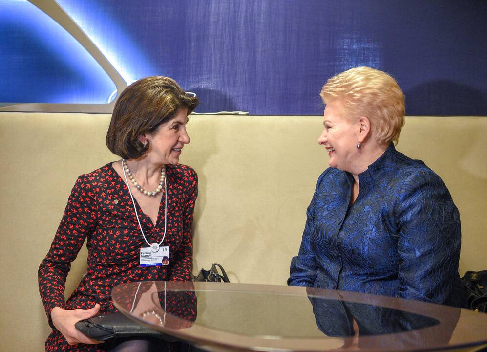 Fabiola Gianotti ir Dalia Grybauskaitė