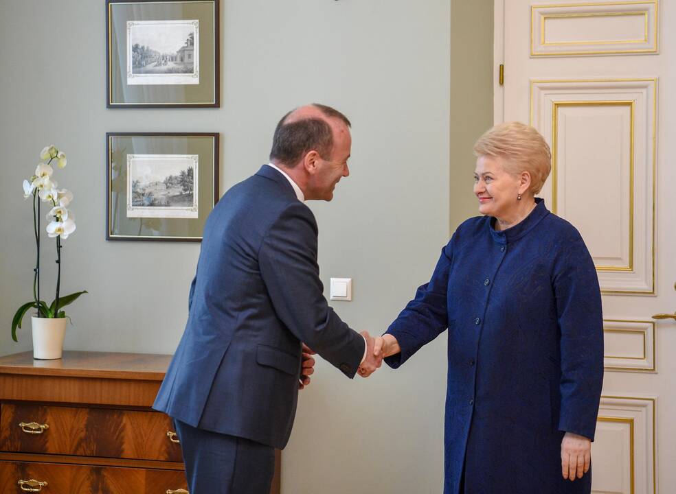 Manfredas Weberis ir Dalia Grybauskaitė