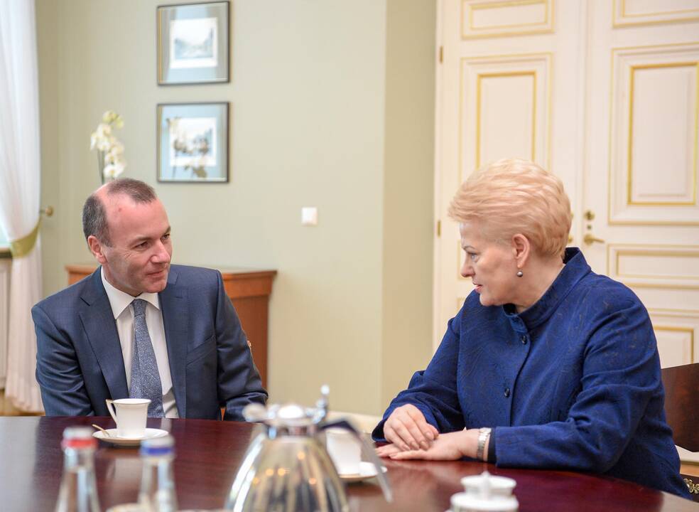 Manfredas Weberis ir Dalia Grybauskaitė