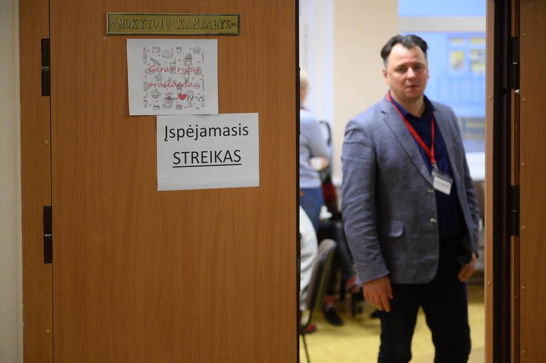 Mokytojų streikas Pilaitės gimnazijoje