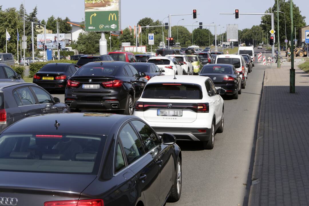 Danga: keturiose Minijos gatvės sankryžose vyks asfalto remonto darbai.