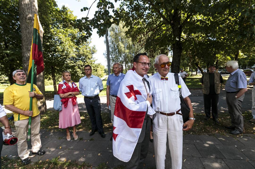 B. Nemcovo skvere paminėtos karo Gruzijoje metinės