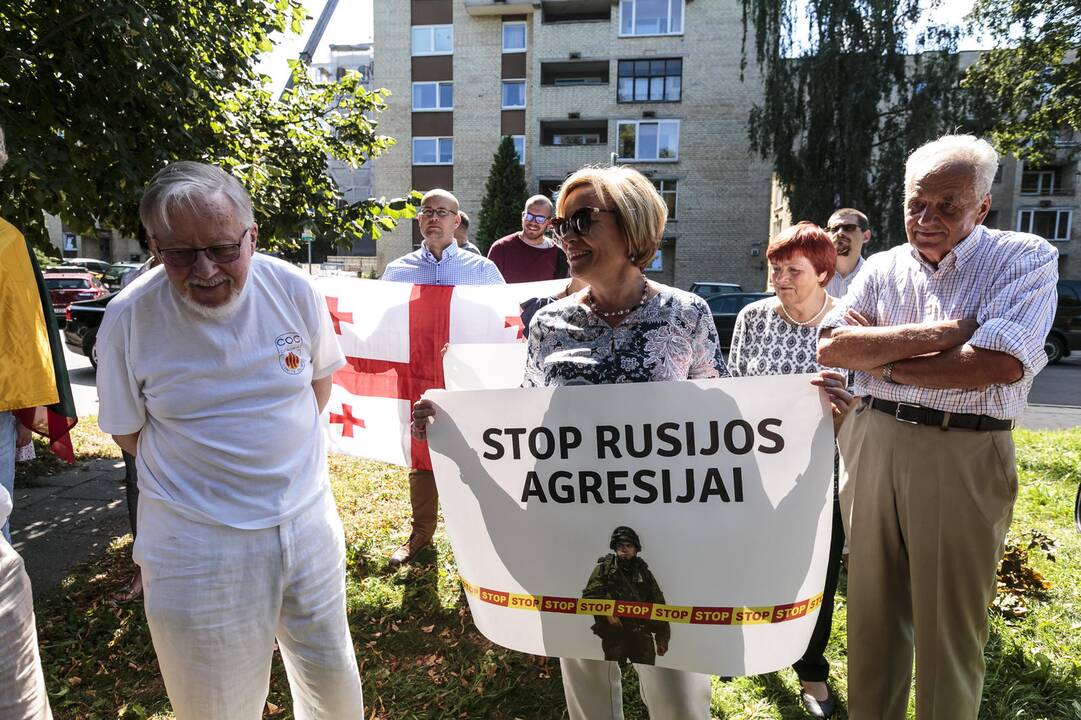 B. Nemcovo skvere paminėtos karo Gruzijoje metinės