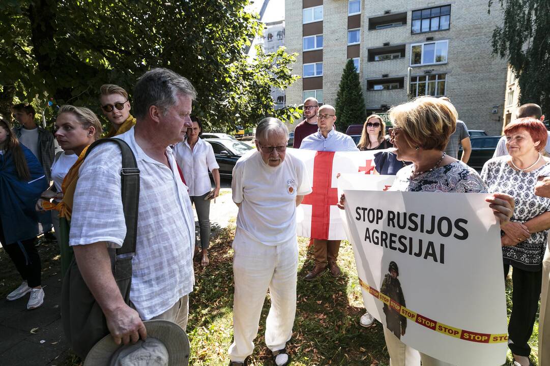 B. Nemcovo skvere paminėtos karo Gruzijoje metinės