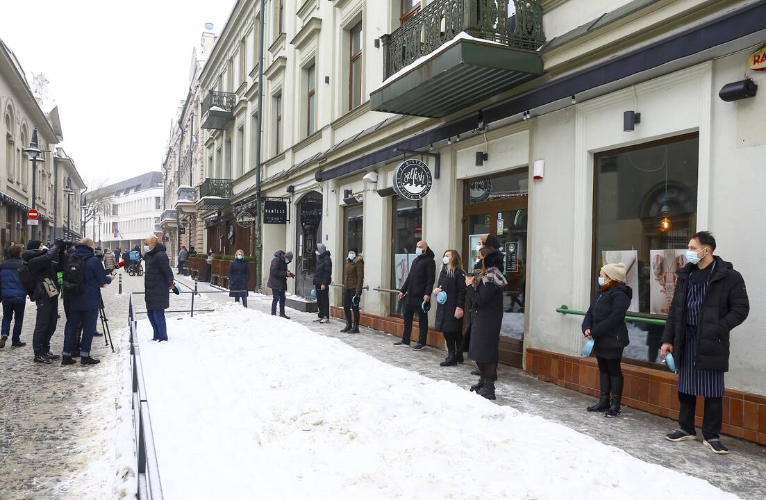 Lietuvoje protestavo barai, klubai ir restoranai