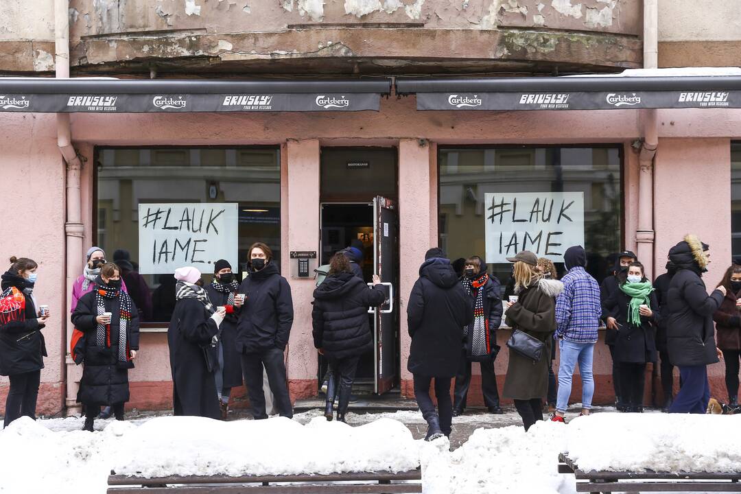 Lietuvoje protestavo barai, klubai ir restoranai