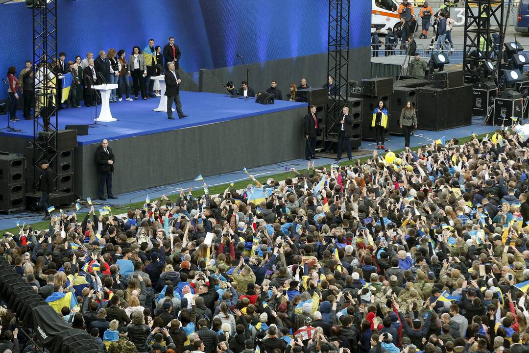 P. Porošenkos ir V. Zelenskio debatai Kijevo stadione