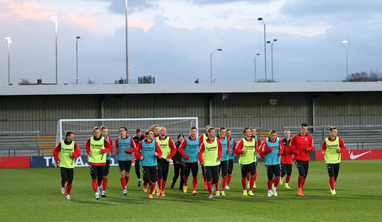 Lietuvos futbolo rinktinės treniruotė Anglijoje