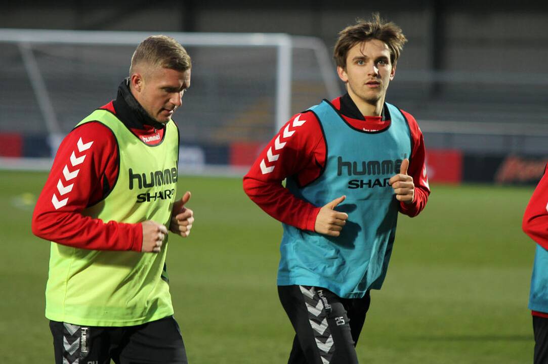 Lietuvos futbolo rinktinės treniruotė Anglijoje