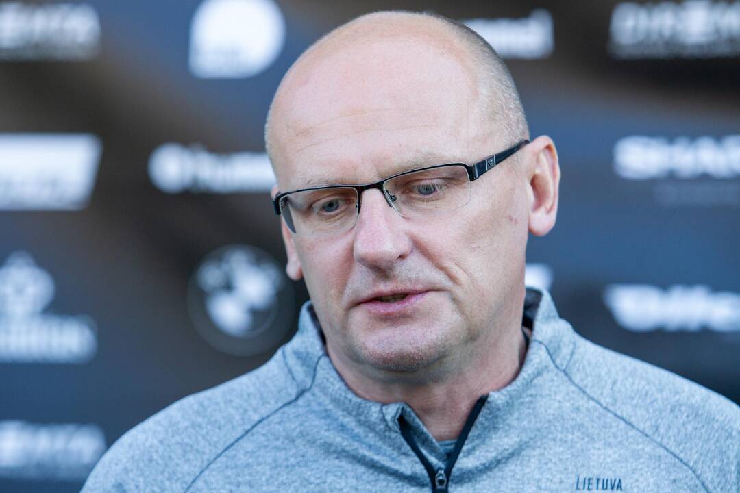 Lietuvos futbolo rinktinės treniruotė
