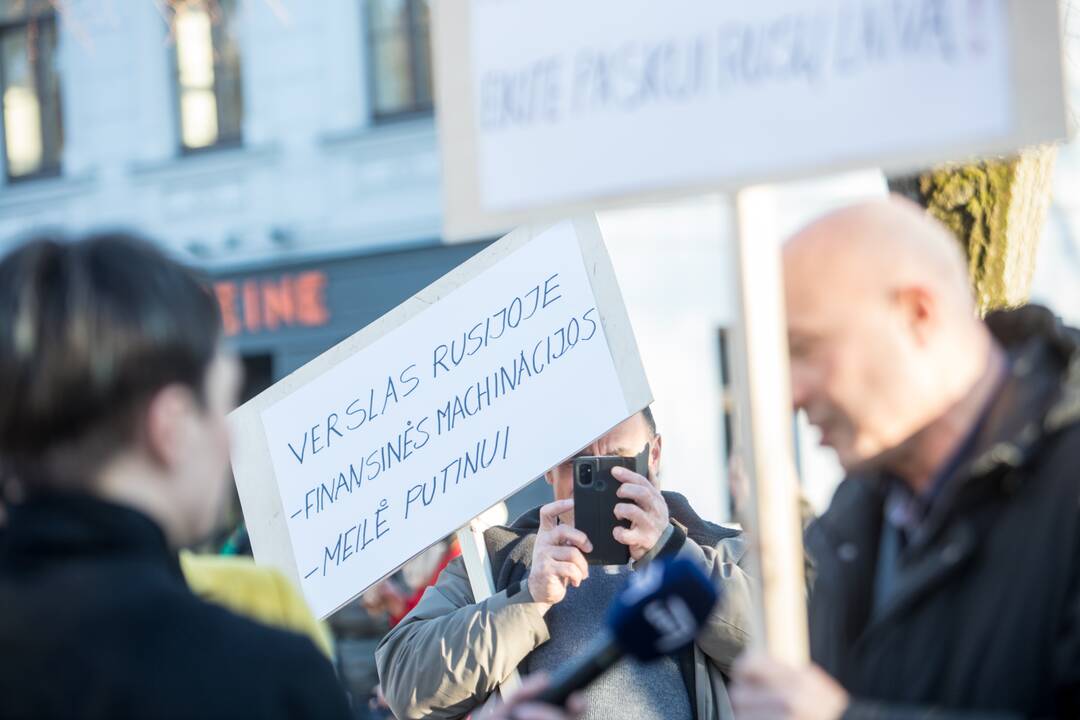 Protestas prieš Kauno miesto mero V. Matijošaičio šeimos verslo interesus Rusijoje