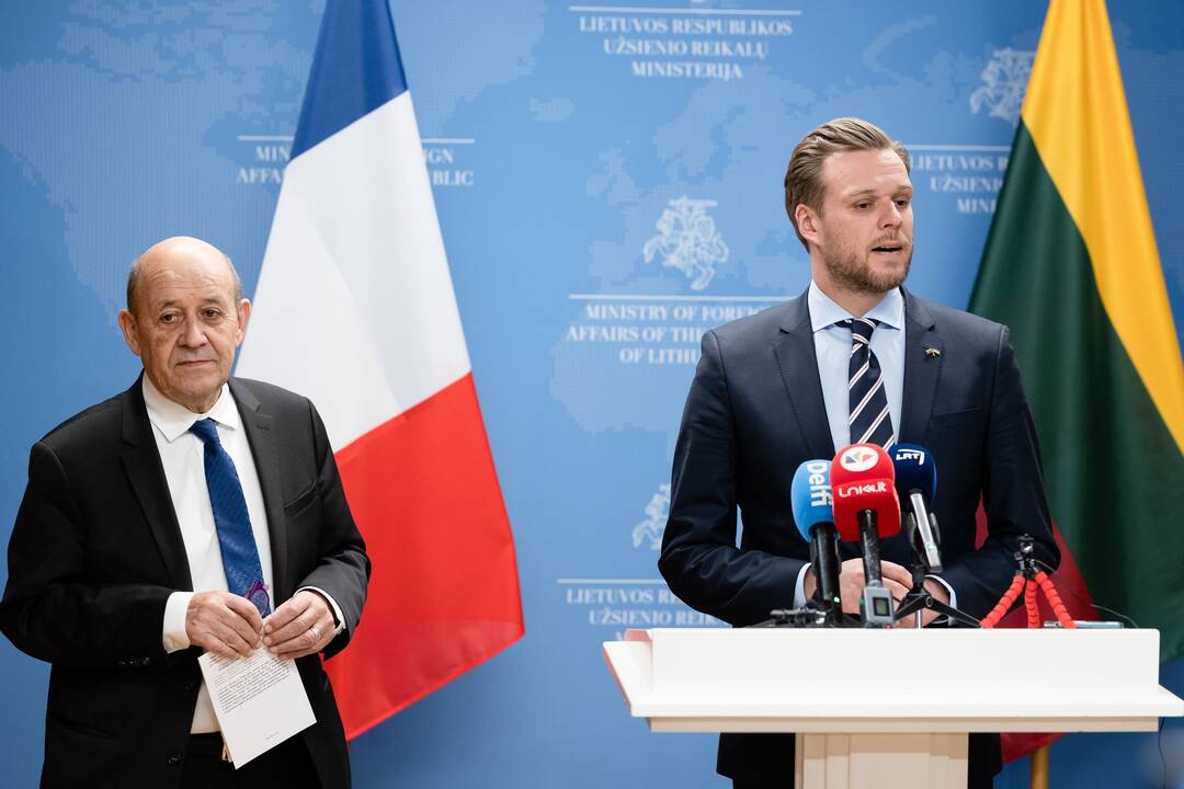  G. Landsbergis susitiko su su Prancūzijos užsienio reikalų ministru J.-Y. Le Drianu