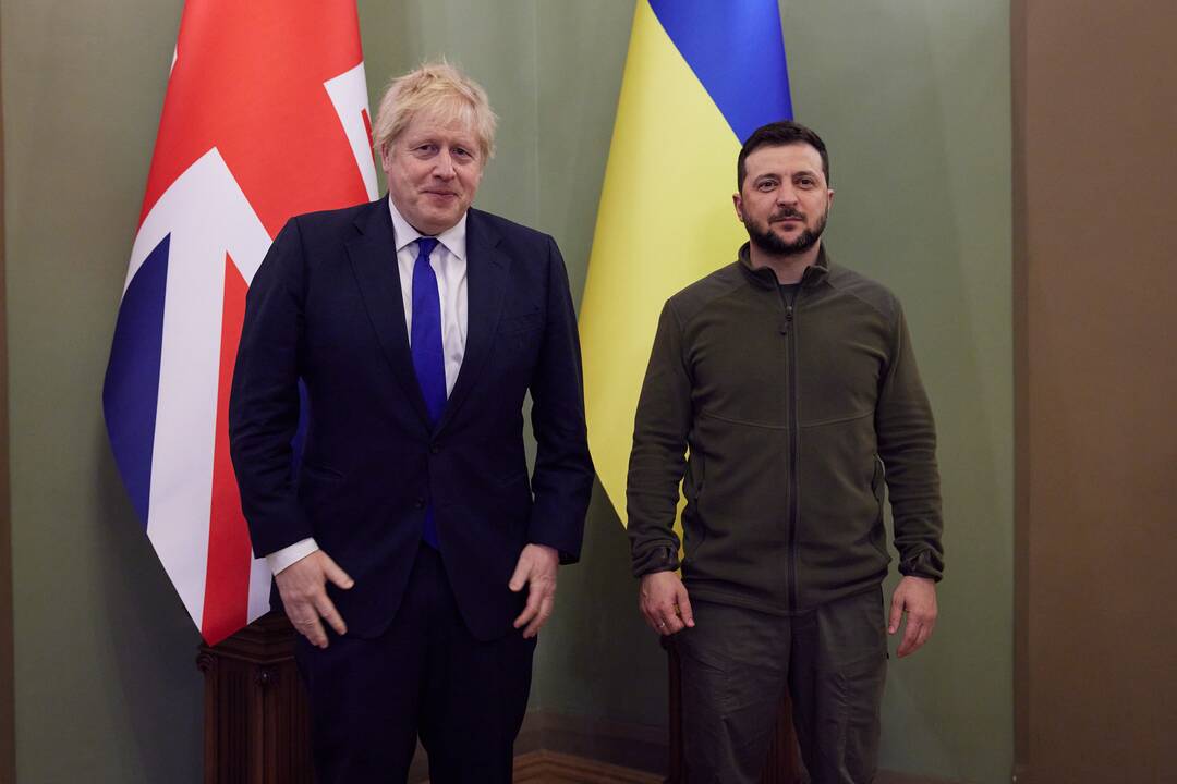 Borisas Johnsonas ir Volodymyras Zelenskis