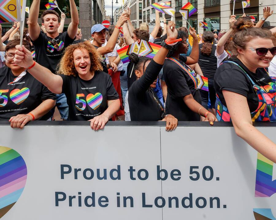 Pirmojo „Pride“ parado Londone 50-osios metinės